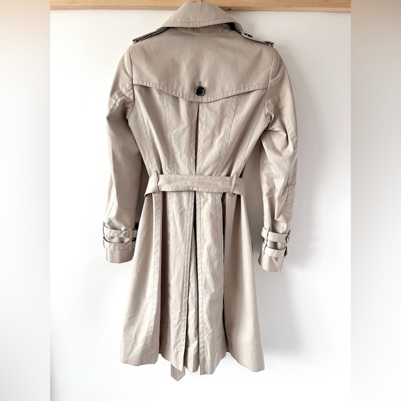 BURBERRY | Double Breasted Trench Coat Beige Cream Heritage UK 6 US 4 - Picture 4 of 16